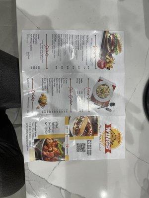 Our menu