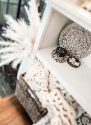 Love how these small baskets fit into our shelf