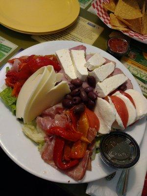 Antipasto salad with added Feta