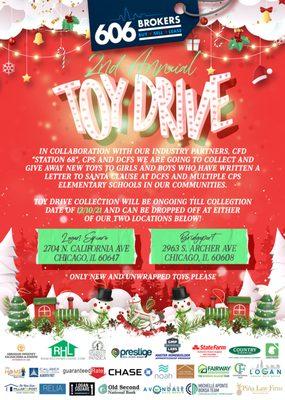 Our 2nd Annual Toy Drive is in full effect! We can not wait to hand out all the toys we have to hundreds of kids this year!