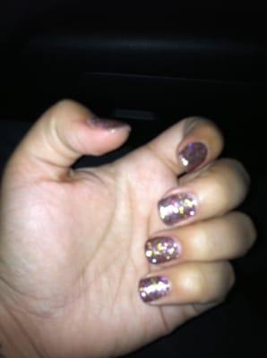 Opi axximum gel polish in spark-a-licious!!!! Sara did a great job!!