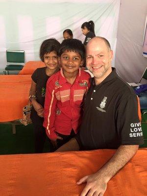 Dr. Brian serving on a mission trip in India.