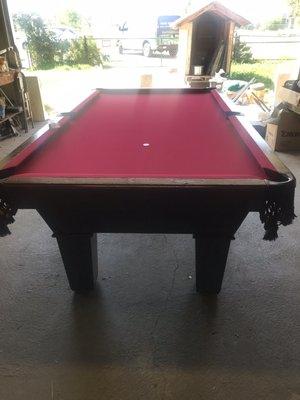 Another angle of the pool table