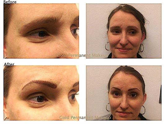 Brow Feather Hair Strokes