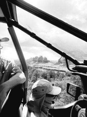 View from inside the jeep