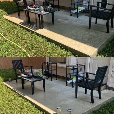 Back Porch before and after.