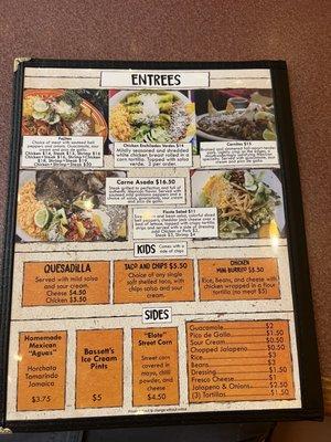 Food menu