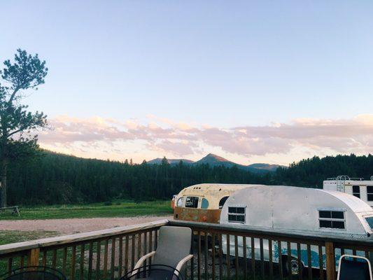 Black Hills from the back deck at sunset.