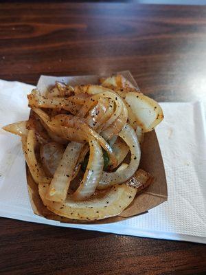 My onions from the salsa bar.