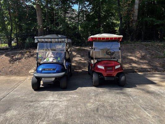 The 2 Club Cars we purchased from Bulldog Golf Cars