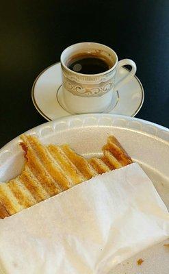 Turkish coffee...Saujuk and Cheese Toastie