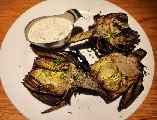 Grilled Artichoke with Roumalade