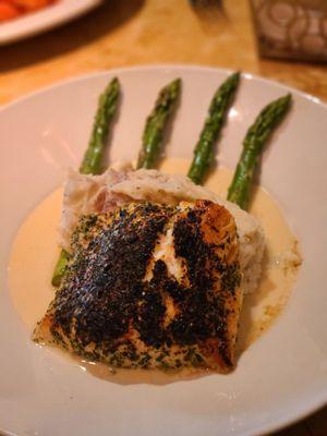 Herb-crusted salmon