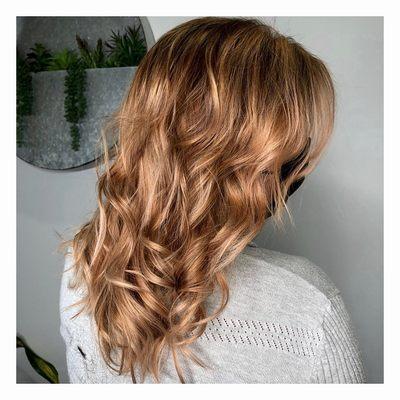 Amazing Sun-kissed Balayage with some copper standout pieces by our artist Sebastien.