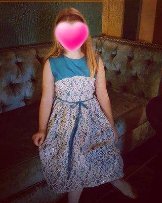 Holiday dresses- she made a matching one for her sister! She had just turned 9 here.