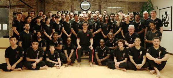 Master William Kwok  (郭威賢) and some of the Wing Chun students