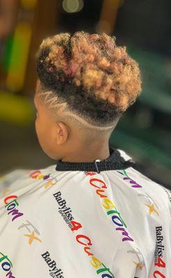 Kids haircut with design