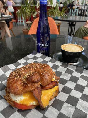 El Barrio with egg *not* scrambled, and *not* a Golden Milk Latte with 2 shots of espresso. ;-)