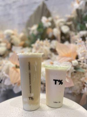 Jasmine Milk Tea with Drinkable Mochi, White Peach Mochi