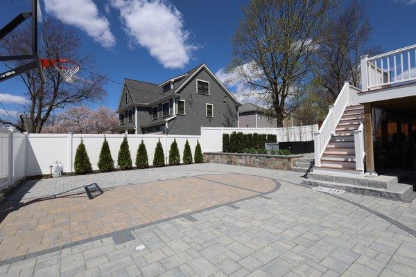 Outdoor Basketball Court in Winchester, MA