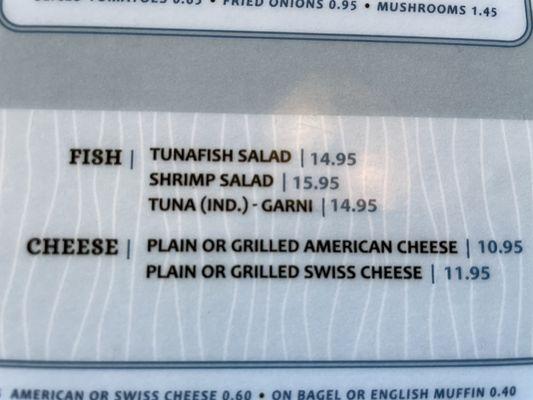 Yep. 15 bucks for a tuna sandwich.