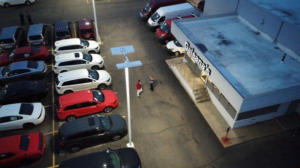 Birds Eye View. Commercial Building.