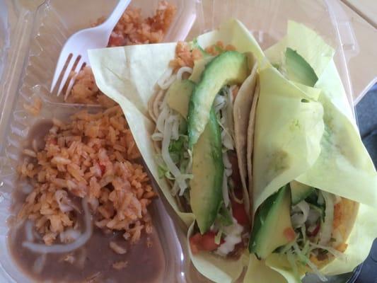 Vegetarian taco plate - 6.50