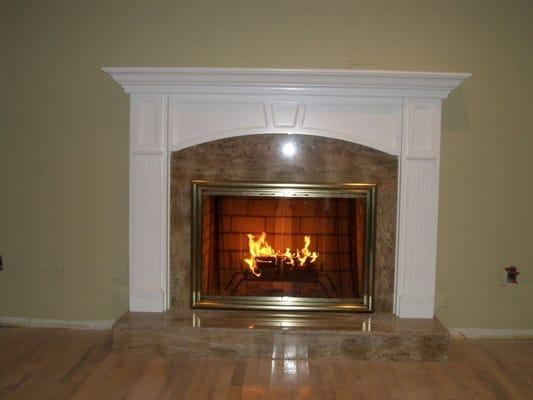 Custom fireplace built for customer. One of teh many things we specialize in.