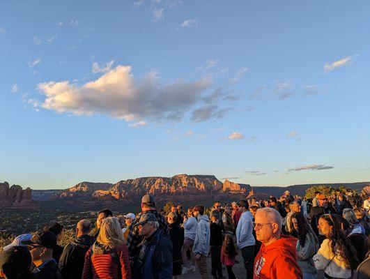 Sunset crowd