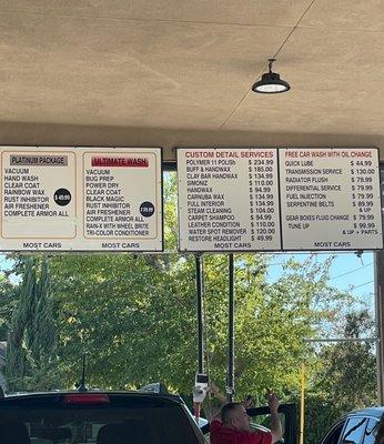 Gas Station Car Wash Prices and Packages