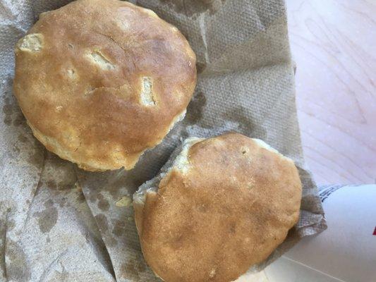 Burnt hard biscuits from KFC on 4th Avenue in Brooklyn.