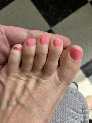 Messy pedi