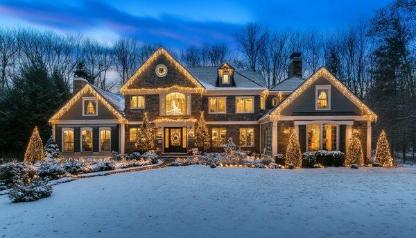 White string lights for the holidays