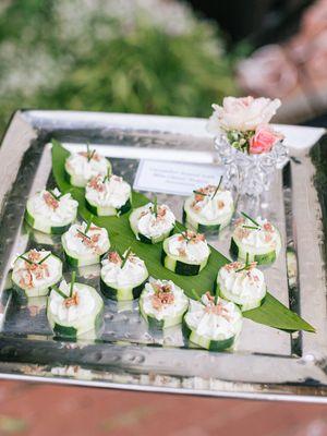 Cucumber with Bleu Cheese Mousse