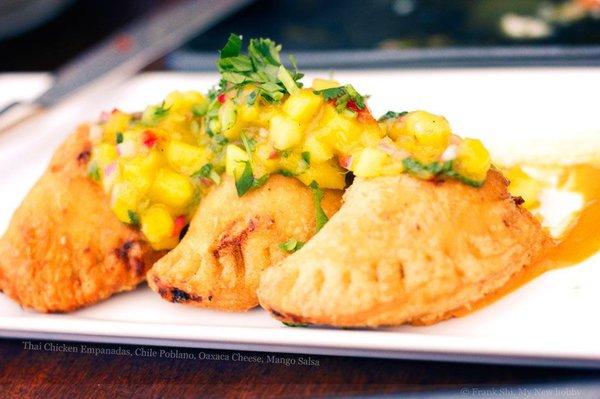 Our Jerk Chicken Yumpanadas with our Mango Salsa