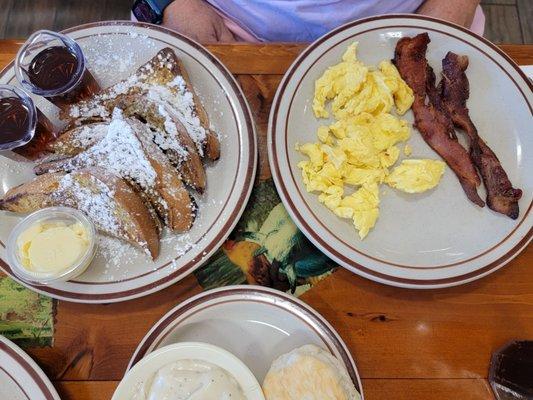 French Toast  and eggs/bacon