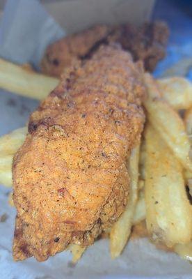 Chicken tenders and fries