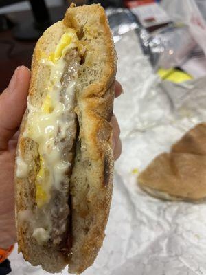 Beauty  Sausage & Egg Sandwich