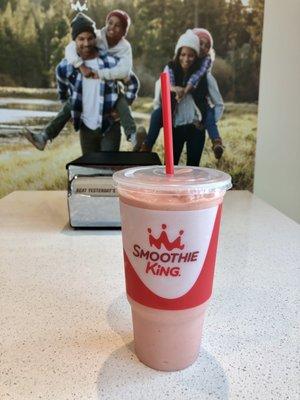 Watermelon X-Treme, watermelon, fresh strawberries, coconut water, turbinado, protein - my newest go-to!  (06/18/21)