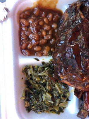 Collard green and beans