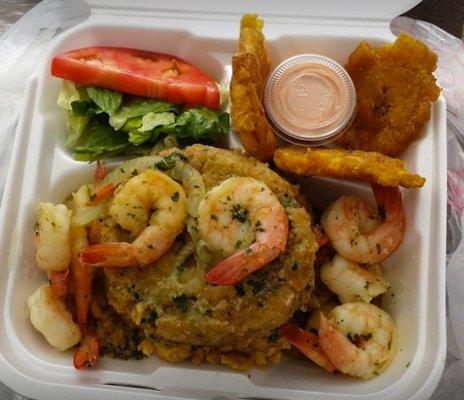 Mofongo with Shrimp