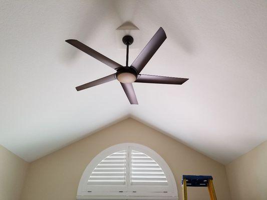 New ceiling fan to replace old fan