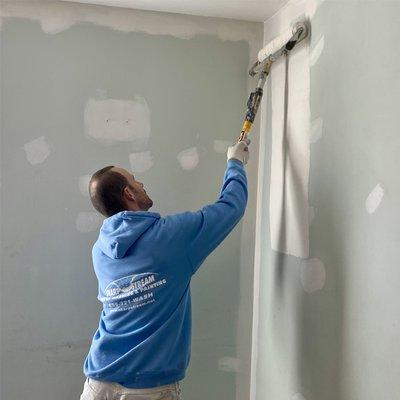 Patching and preparing drywall before painting is a key piece of Sharp Stream's services.