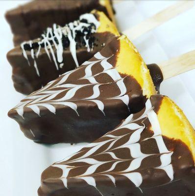 Chocolate Dipped Cheesecake