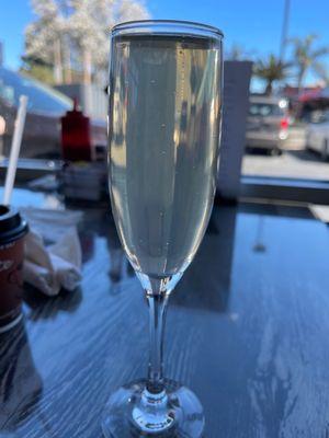 Minty Fresh mimosa (lemon + mint + champagne)