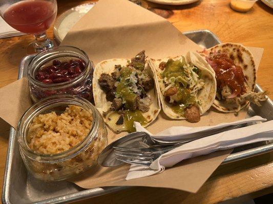 Taco Trio - loved being able to try three meats! Brisket and Fish were my favorite