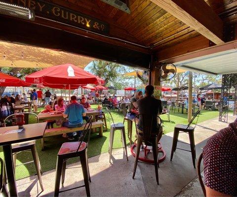 View from the outdoor bar area.