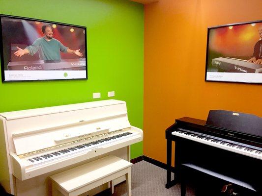 One of the piano lesson rooms