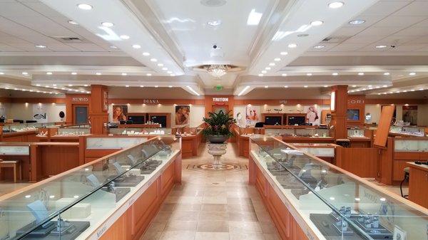 The view upon walking in to South Coast Jeweler