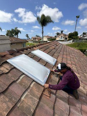 Velux skylight installation